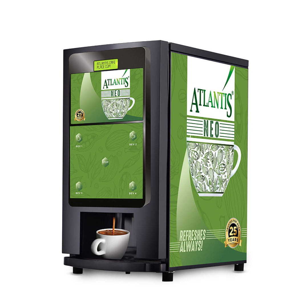 ATLANTIS NEO 3-Lane Tea and Coffee Vending Machine - Dedicated Hot Water