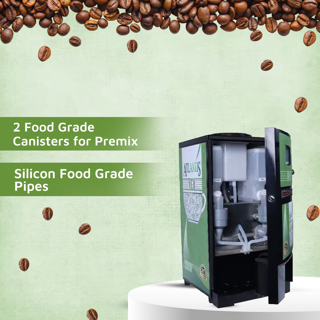 ATLANTIS NEO 2-Lane Tea and Coffee Vending Machine - Dedicated Hot Water