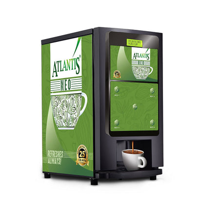 ATLANTIS NEO 3-Lane Tea and Coffee Vending Machine - Dedicated Hot Water