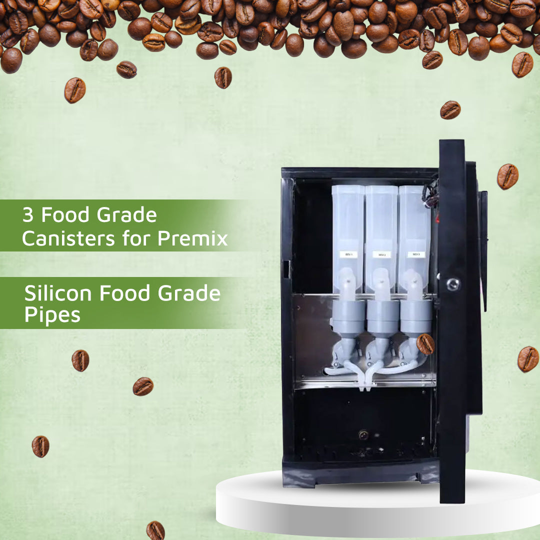 ATLANTIS NEO 3-Lane Tea and Coffee Vending Machine - Dedicated Hot Water