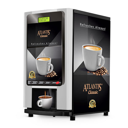 ATLANTIS CLASSIC 4 Lane Tea & Coffee Vending Machine – 3 Ltrs hot Tank