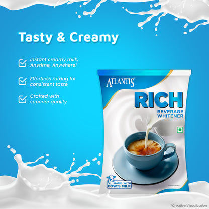 Atlantis Rich Beverage Dairy Whitener | 500gms Pack for Select Machines