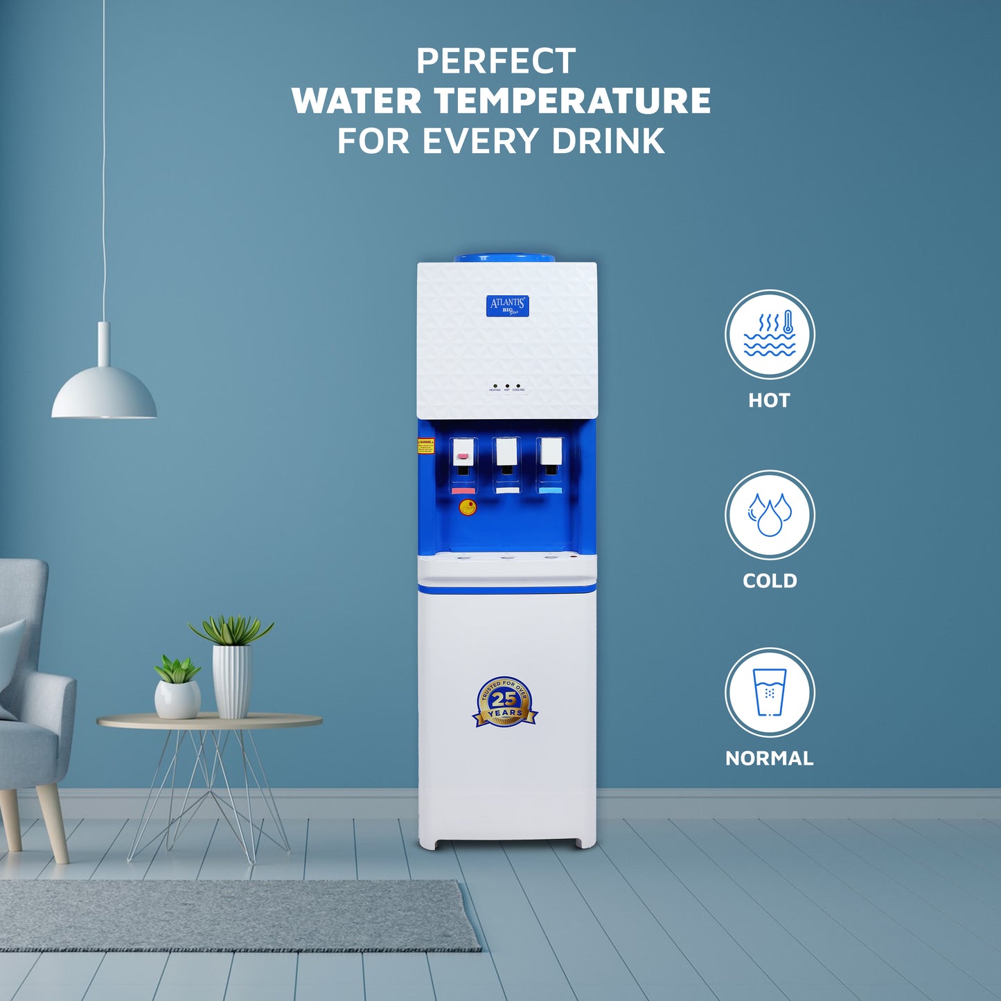 Atlantis BIG PLUS Water Dispenser | Hot, Cold and Normal Water Dispenser