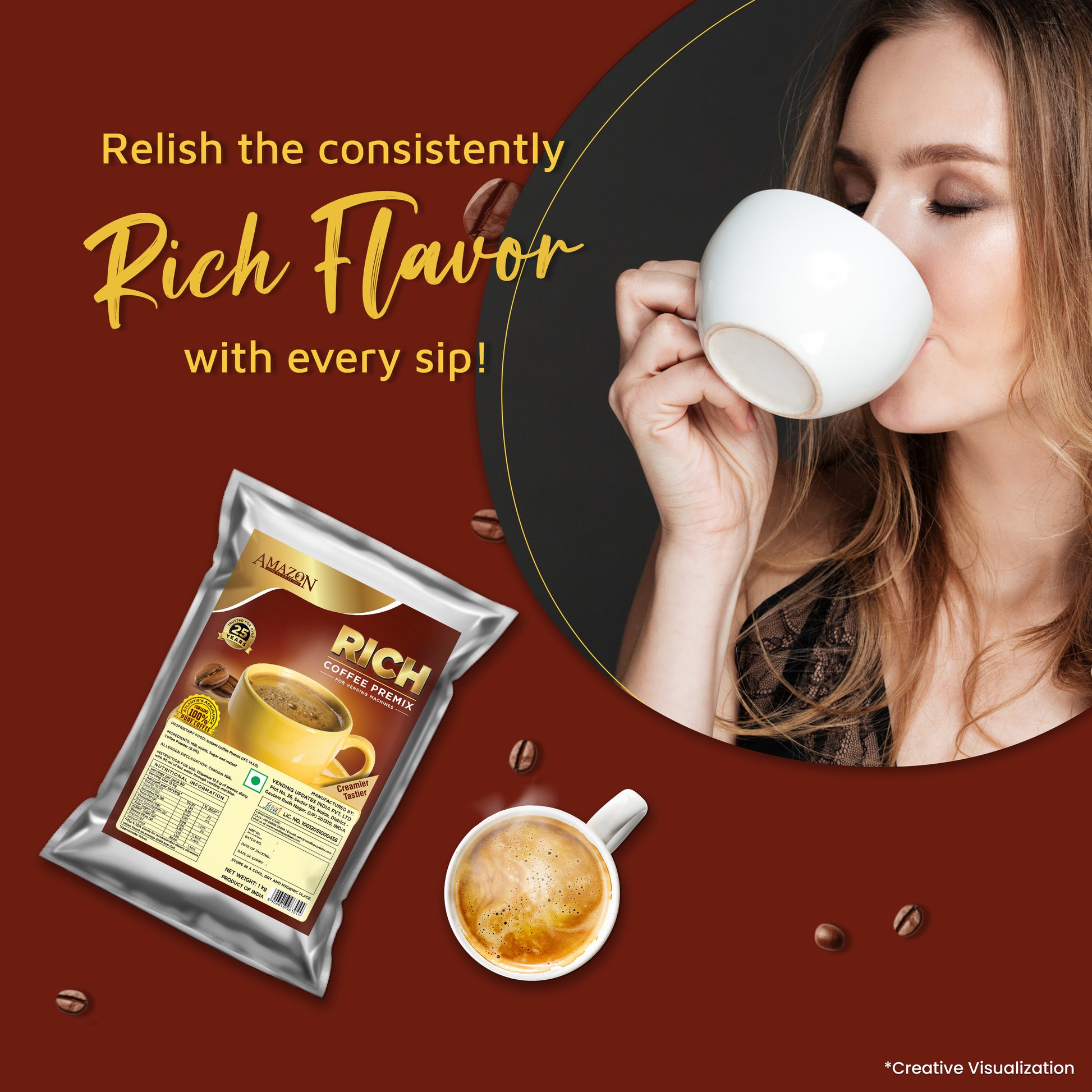 Amazon Rich Coffee Premix 1kg Powder