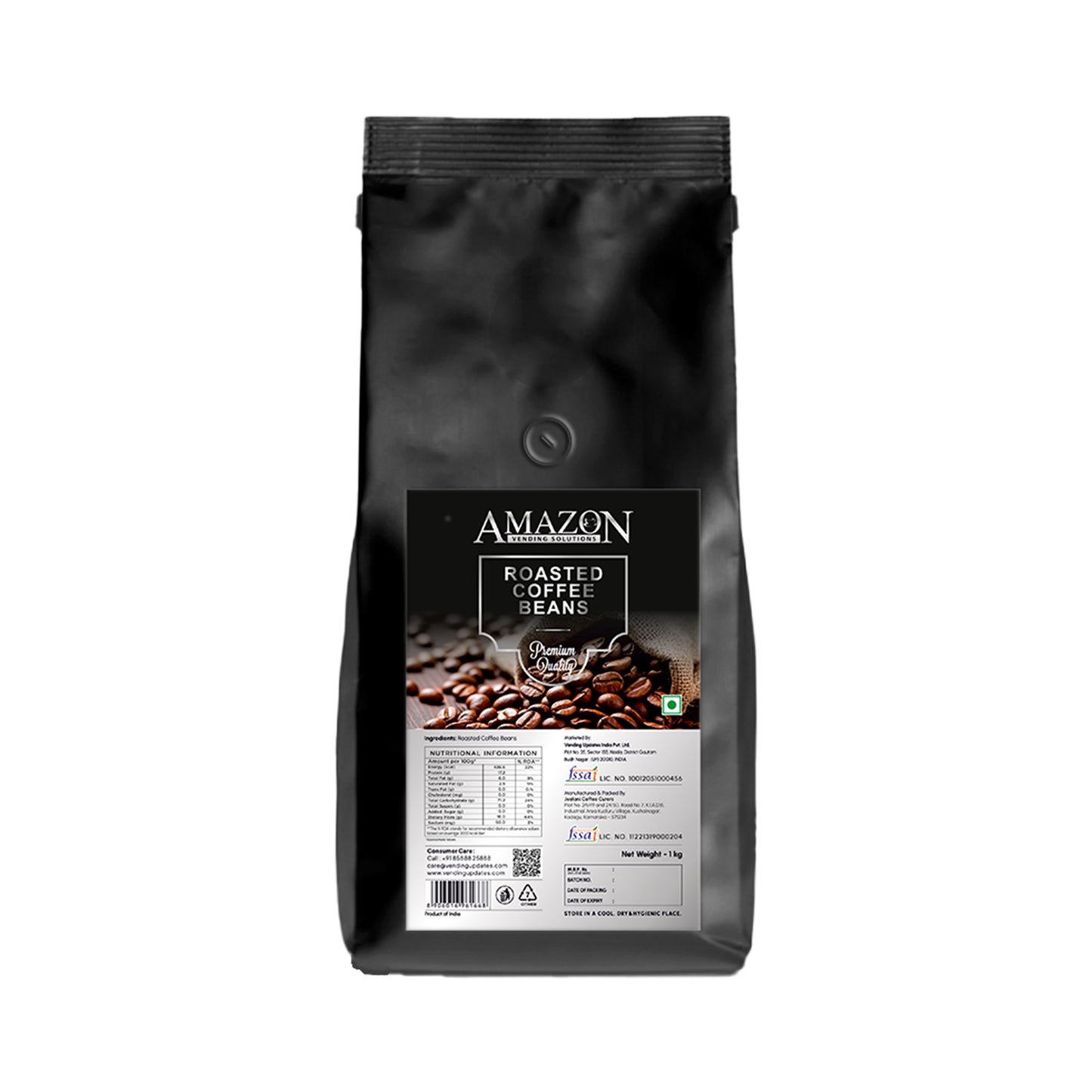 AMAZON Roasted Coffee Beans| 1kg | Uses in Atlantis Brew Coffee Machine