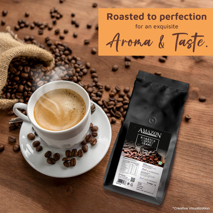 AMAZON Roasted Coffee Beans| 1kg | Uses in Atlantis Brew Coffee Machine