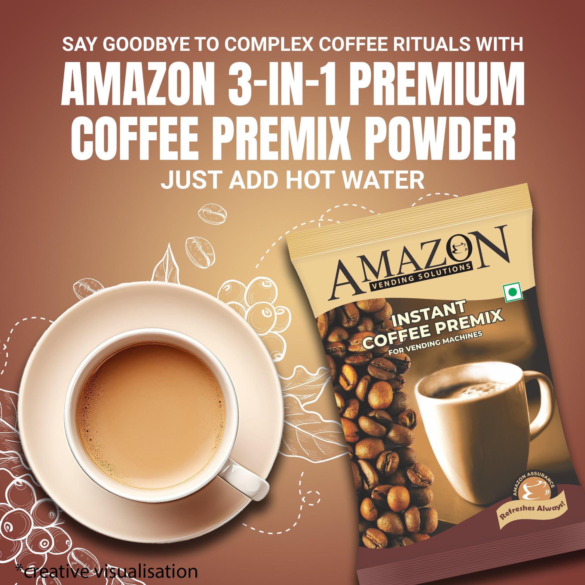 AMAZON Premium 3-in-1  Coffee Premix Powder 