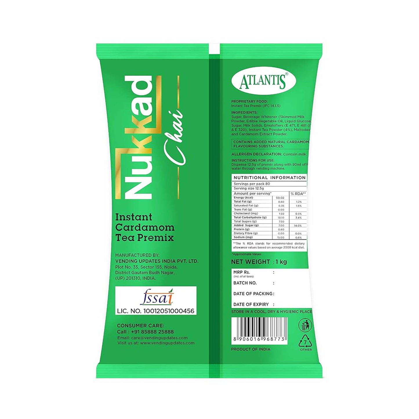 Atlantis 3 in 1 Nukkad Tea Premix Powder for Vending Machines