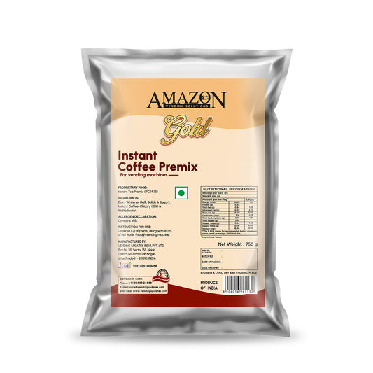 AMAZON Gold Instant Coffee Premix | 750gms Pack for Vending Machines Premix