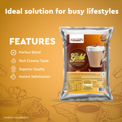 AMAZON Gold Cappuccino Coffee Premix Features