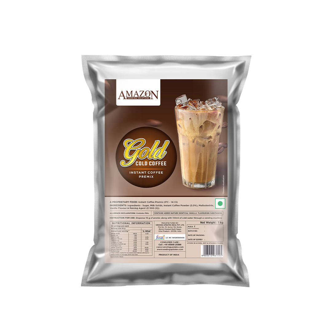 AMAZON Gold Cold Coffee Premix | Just Add Cold Water | Summer Drink