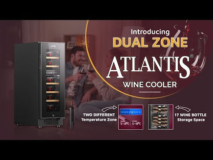 Atlantis Wine Cooler | 17 Wine Bottles Storage | Dual Cooling Zones