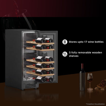 Atlantis Wine Cooler | 17 Wine Bottles Storage | Dual Cooling Zones